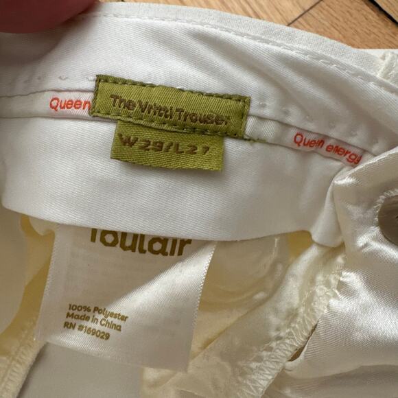 Toulair No.1 / the Vritti Trouser White Relaxed Trouser Womens size 29 - Picture 9 of 9
